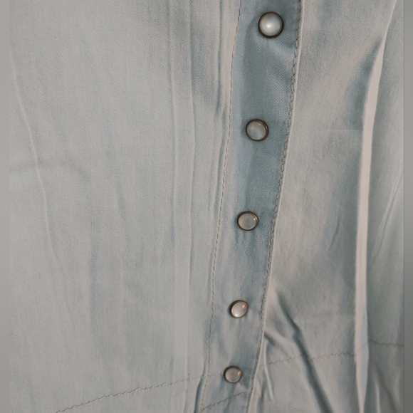 ONE X ONE TEASPOON Le Hustle Light Denim Coat Duster Trench Coat NWT Size XS - Picture 5 of 6